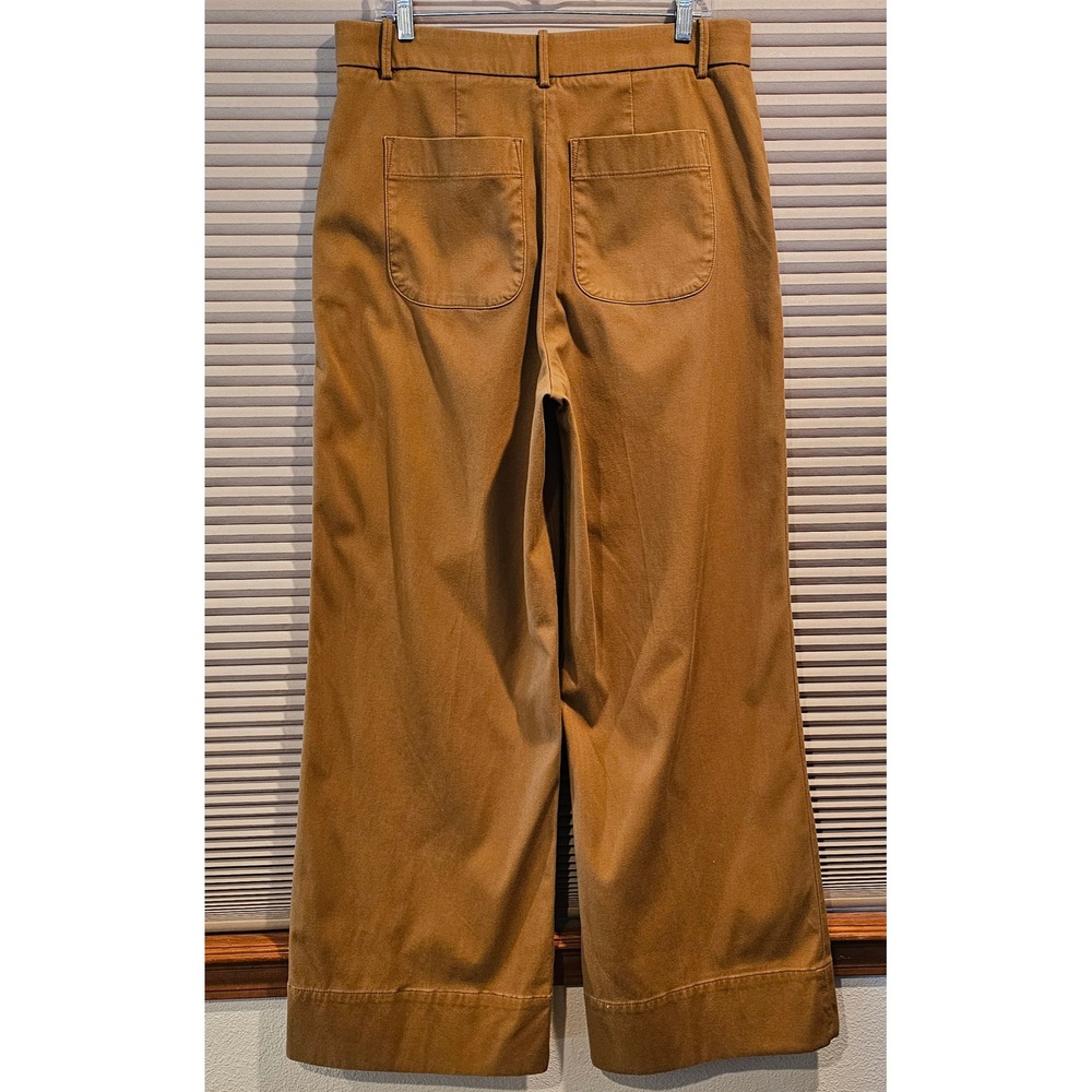 Spanx Stretch Twill Wide Leg Crop Pants Camel Brown XL 21279T - Picture 3 of 10
